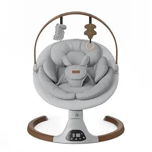 TimChic - Columpio eléctrico portátil para bebés, con detección automática de balanceo, 5 velocidades, 3 alturas, control remoto, para recién nacidos a 9...